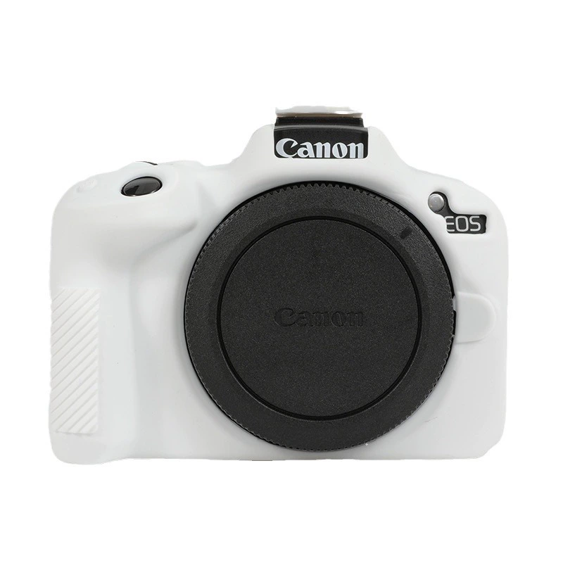 Силиконовый защитный чехол (Canon R50) — глянцевый резиновый чехол, лёгкий 22×13×1 см