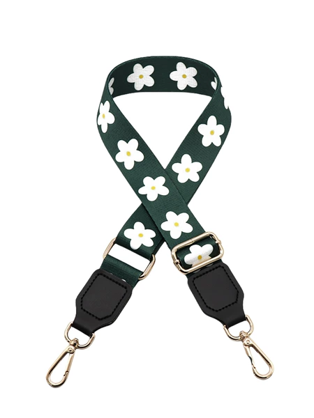 Green flower + black skin + golden buckle