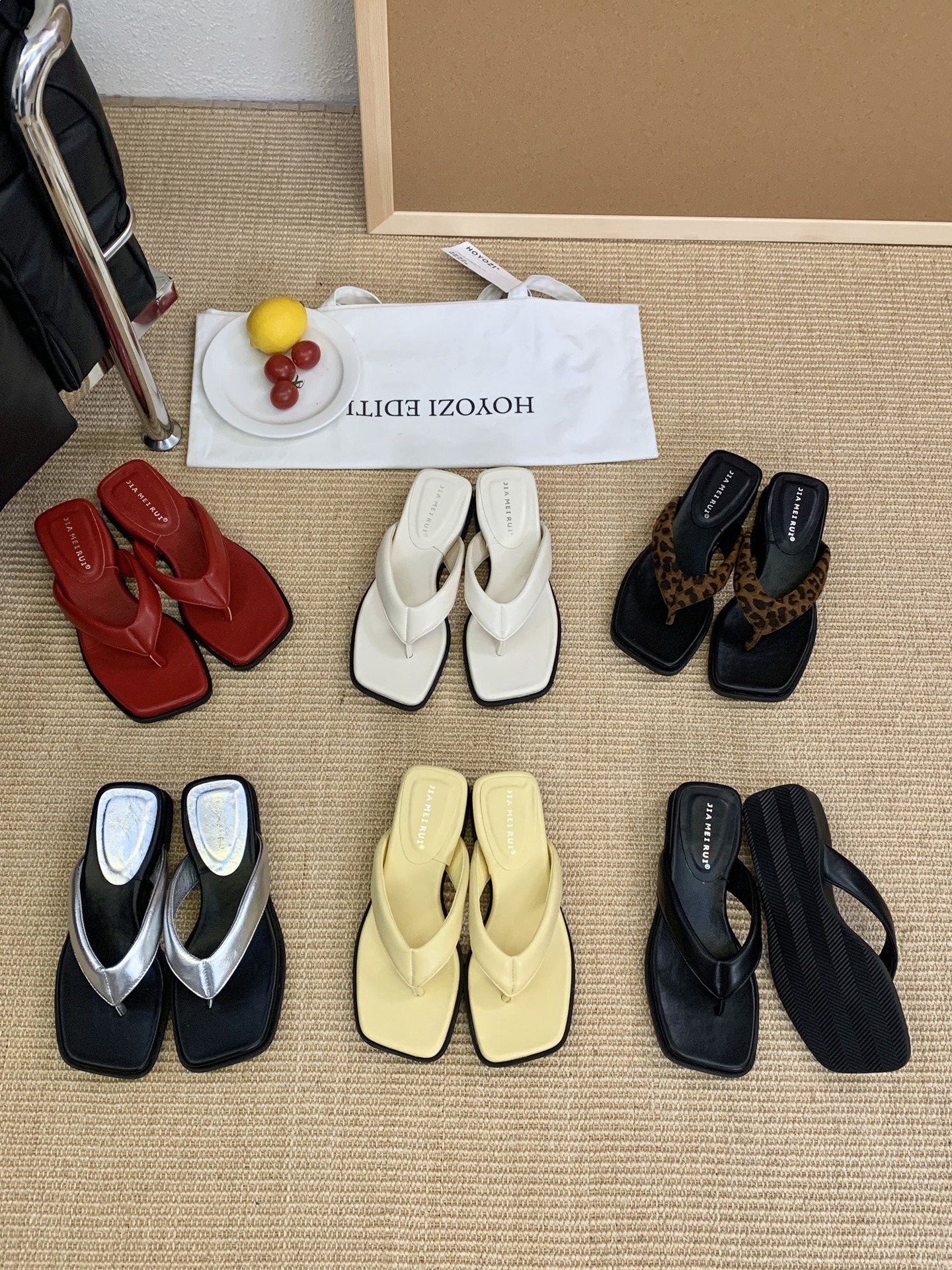 Women's Wedge Flip-flops Square-toed Thong Sandals For Summer_voghion.com