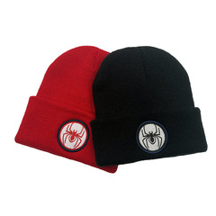 跨境蜘蛛俠刺繡個性毛線針織帽學生戶外男女秋冬季保暖帽子