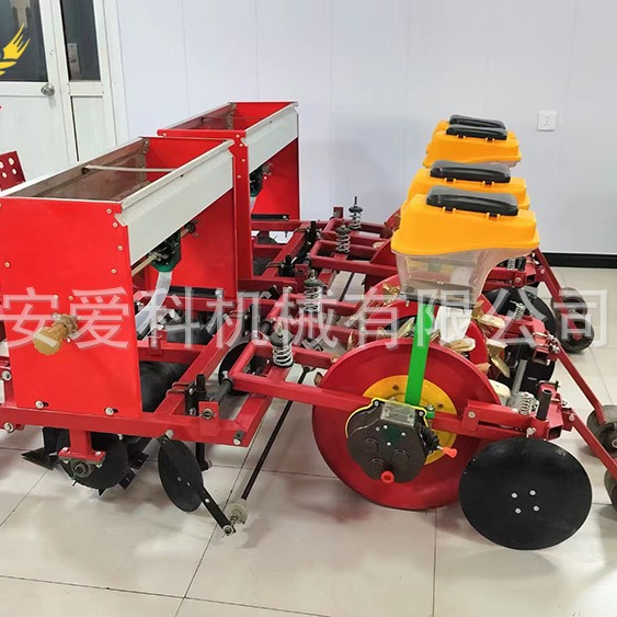 湖南玉米谷物起垄覆膜施肥播种一体机免打孔鸭嘴式大豆花生播种机