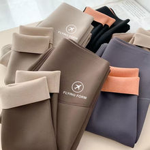 秋冬羊羔绒鲨鱼裤子外穿秋冬加厚加绒高腰打底裤女保暖显瘦腿瑜伽