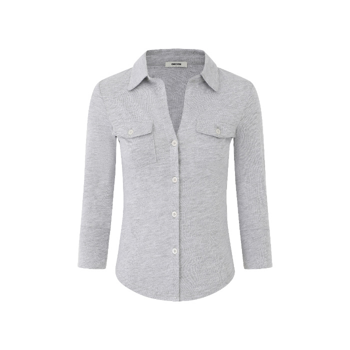 気質純欲風セクシー襟長袖シャツ女子学生春秋修身ウエストシャツ白いカーディガン上着