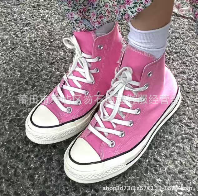 Putian 1970S Barbie Pink Rose Pink Canvas Shoes Campus Classic Olive Green Spring and Summer Comfortable Sneakers for Men and Women