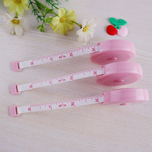 粉色迷你小卷尺塑料皮尺测量三围米尺腰创意学生文具1.5米软尺子