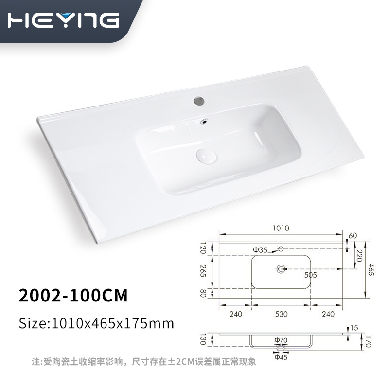 lavabo de cerámica brillante sensación de piel gabinete de baño lavabo hogar lavabo único lavabo encimera de lavabo integrado borde de corte