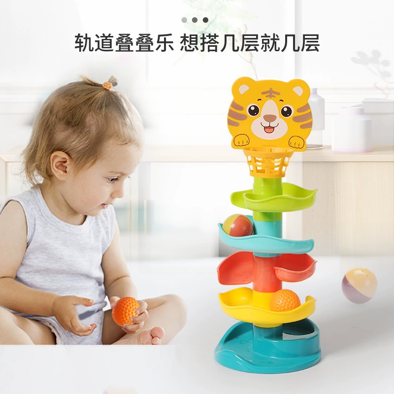 Детская развивающая игра «Джанга» с башней для шариков, вращающимся механизмом и ранним обучением