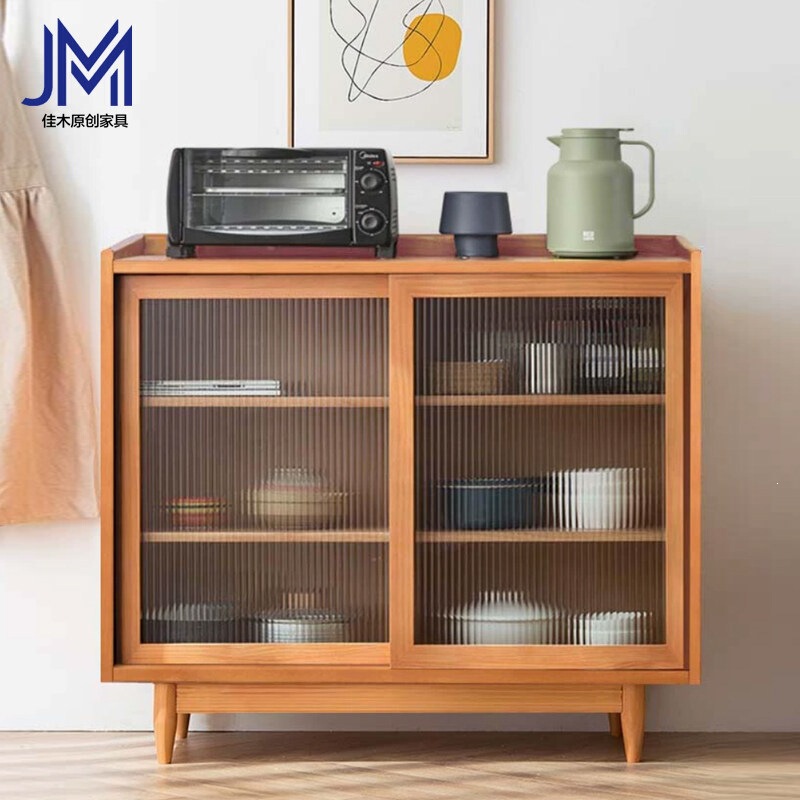 Solid wood storage, ultra-thin, low cabinet, sideboard, glass, suitable for small apartments, narrow living room, wall-mounted, Nordic style, 30cm, sliding door Solid wood storage, ultra-thin, low cabinet, sideboard, glass, suitable for small apartments, narrow living room, wall-mounted, Nordic style, 30cm, sliding door