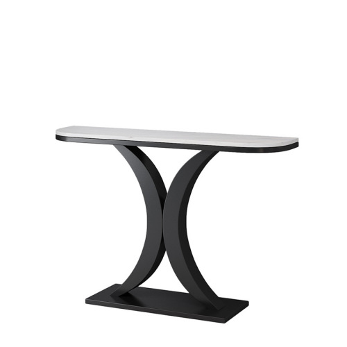 Luxury stone table for entrance hall, wall-mounted, modern and simple, half-circle, hotel end table, decoration for entrance hall 