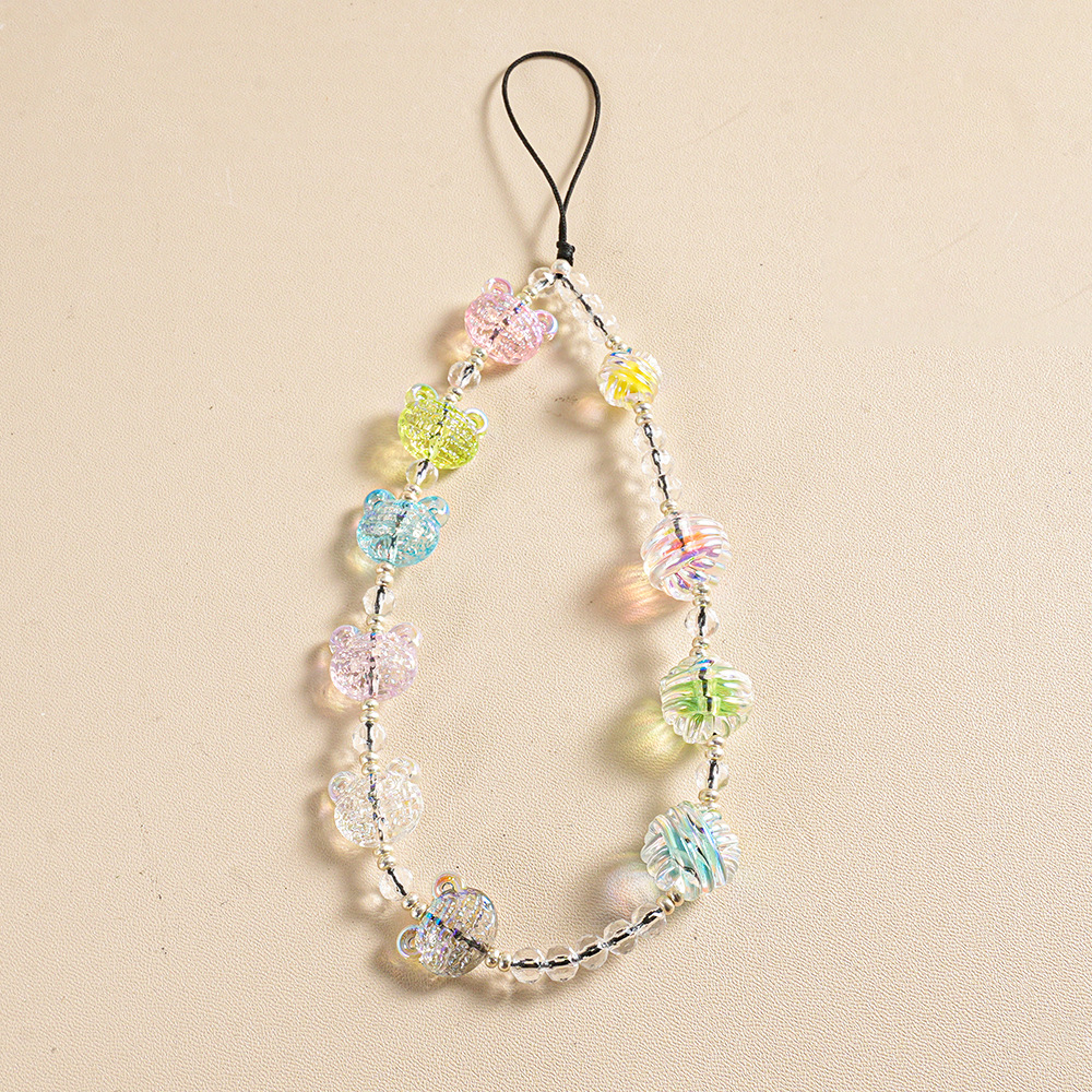 AB color acrílico transparente cuentas de caramelo cuentas de bricolaje cadena de teléfono móvil accesorios de joyería hilo corazón de azúcar cuentas al por mayor