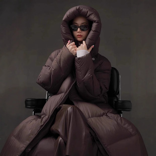 Thickened and Cold-Proof Normcore Design High-End White Goose down Jacket Women's Jacket Versatile Autumn and Winter New Trend 24E024