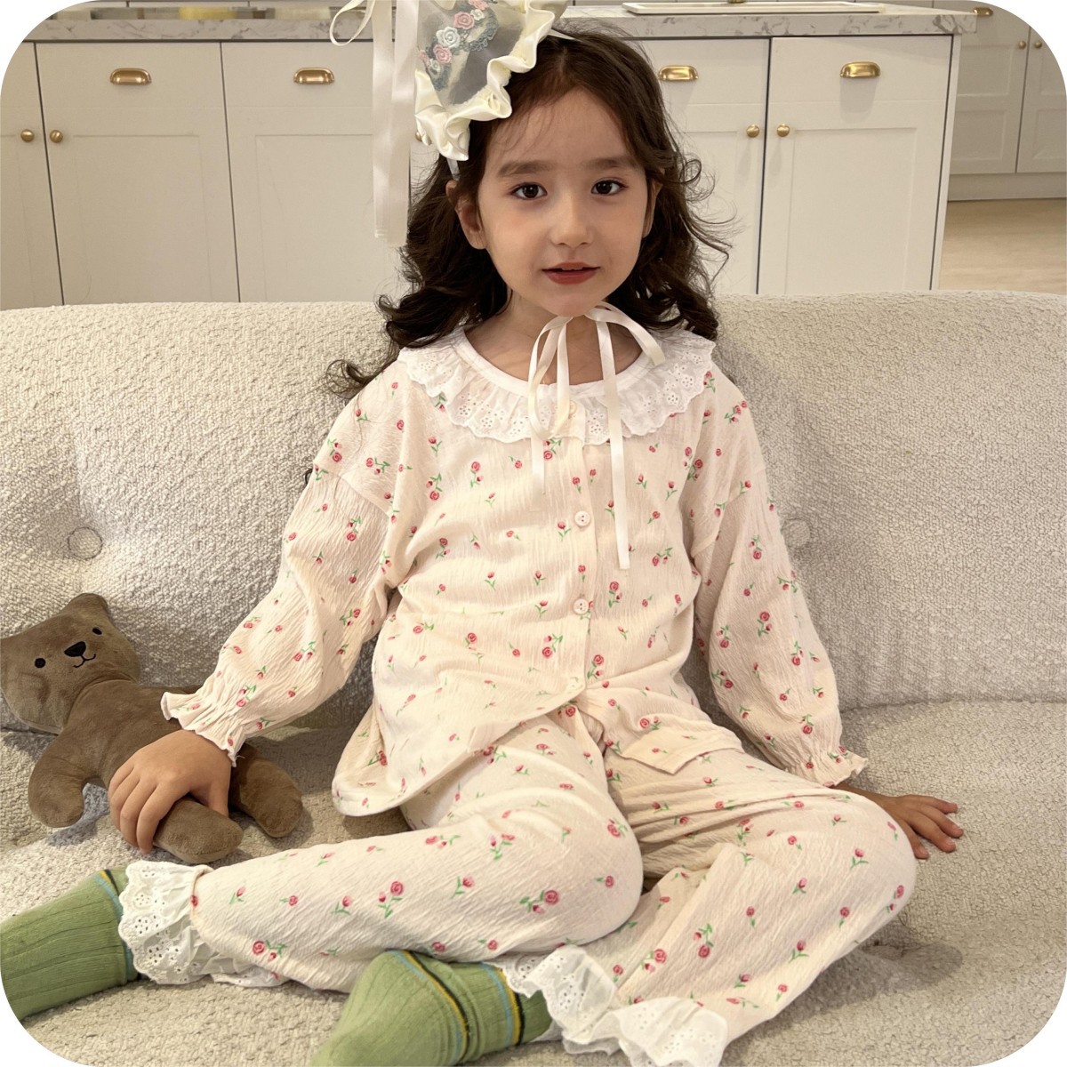 Stretch cotton yarn set tulip