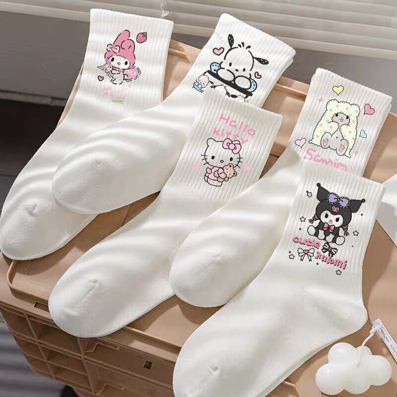 Students in the tube high color value cute cartoon Sanrio hellokitty kulomipaka dog jade Gui dog socks