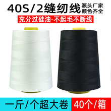 批发402服装缝纫线一斤大卷宝塔高速涤纶平车制衣线无接头不断