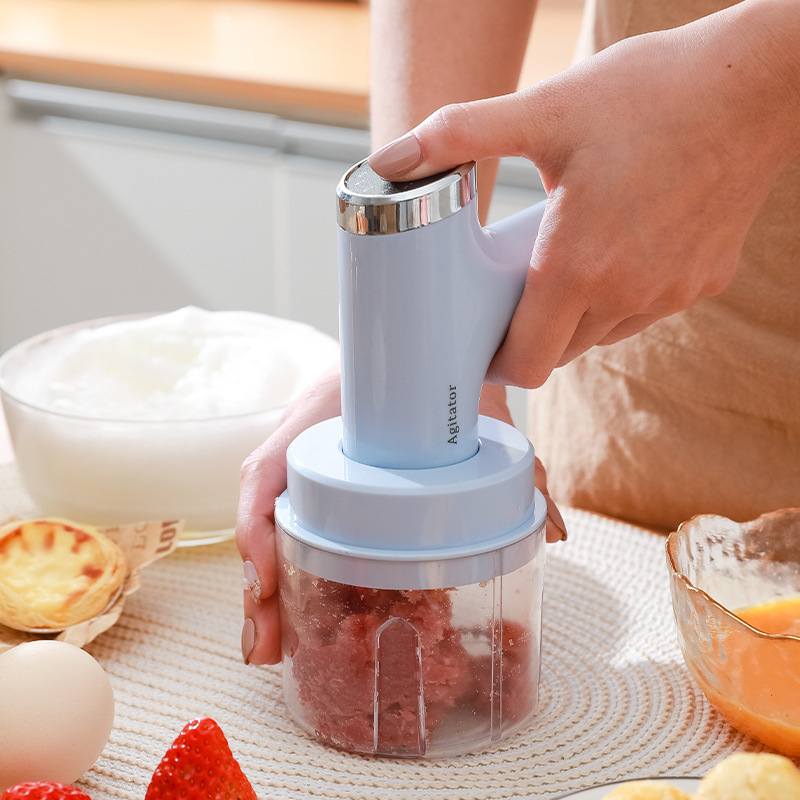 Electric Egg Beater Household Small Blender Mixer Cream Whisk Garlic Press Electric Garlic Masher