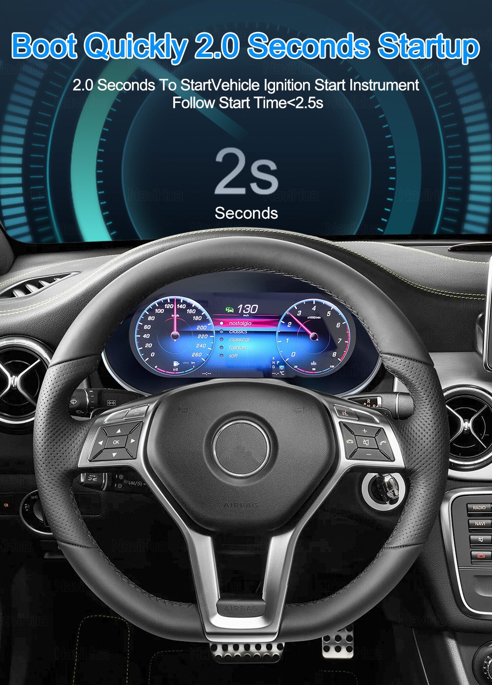 12.3 inch LCD Instrument Panel for Mercedes-Benz A/CLA/GLA