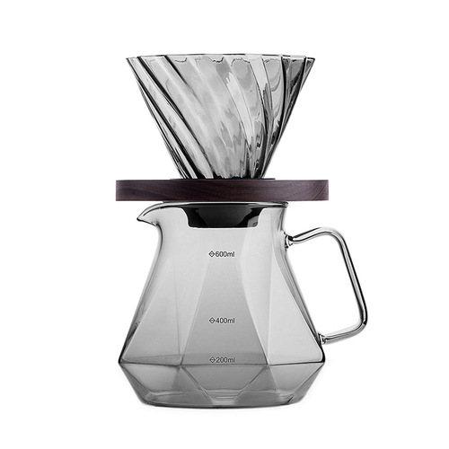Coffee sharing pot hand-brewed coffee cloud pot set heat-resistant glass coffee filter cup brewing pot coffee utensils
