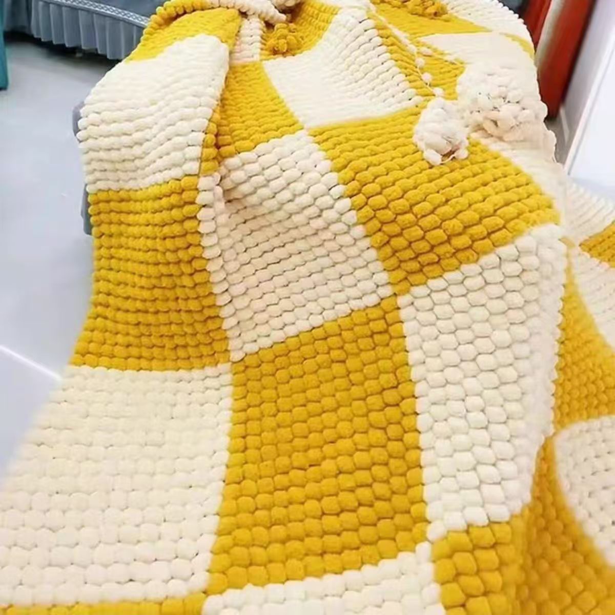 우유백 + 강황_실볼 5개 + 도구 (스카프 뜨개질 1.6m * 16cm )