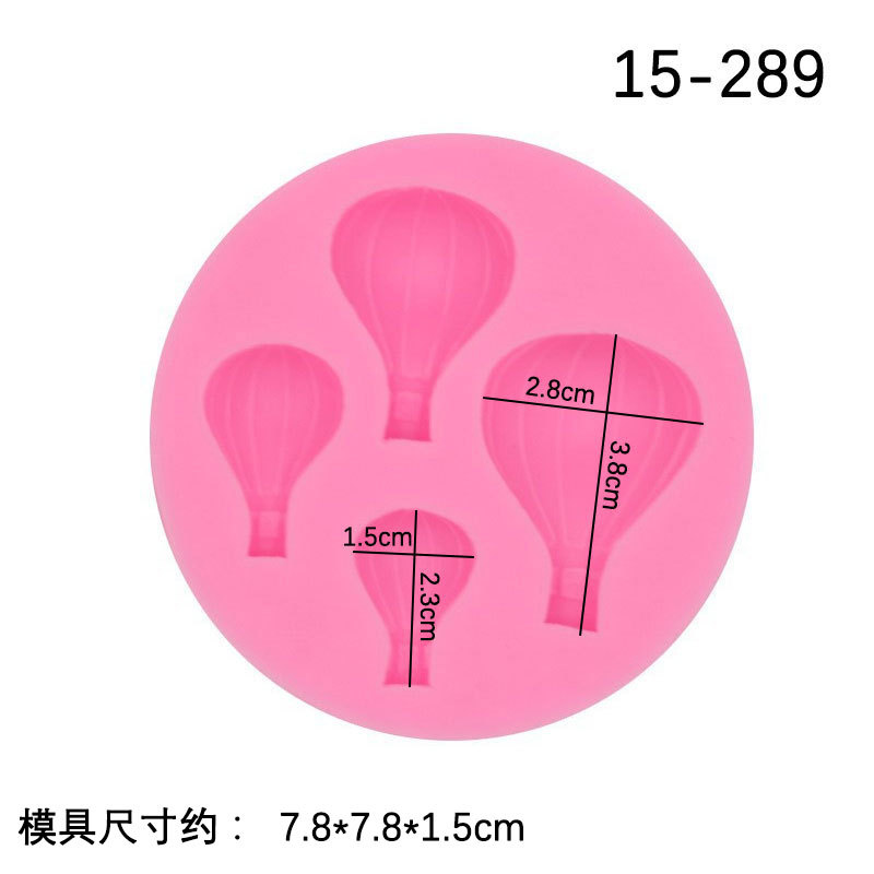 Dibujos Animados globo de aire caliente molde silicona DIY hecho a mano chocolate fondant cake decoración hornear arcilla epoxi