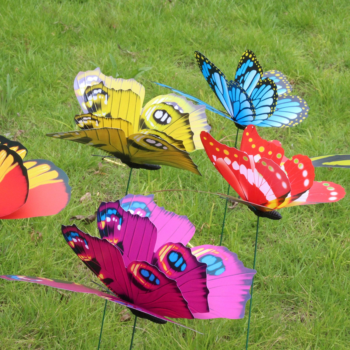 22 см двухслойная бабочка большая имитация бабочки украшения водонепроницаемый ПВХ макет места проведения вечеринки садовая бабочка