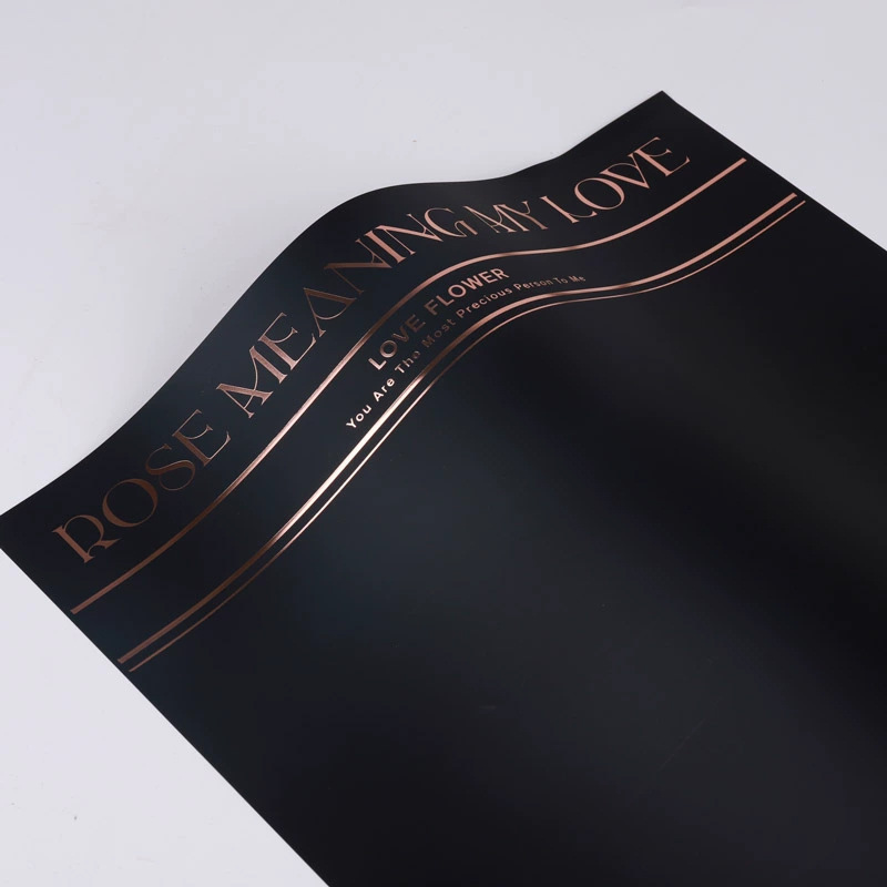 Huaying nuevo estilo bronceado noble papel simple papel de embalaje impermeable papel de embalaje brillante inglés material floral floristería