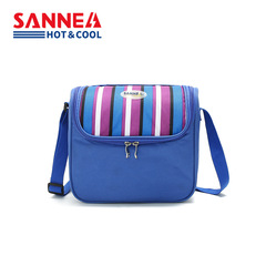 SANNE insulated bag striped picnic bag Amazon thickened insulated lunch bag portable aluminum foil lunch box bag
