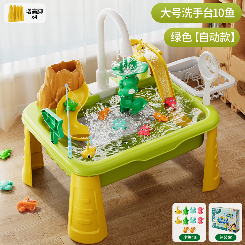 1234-5J 녹색 [10마리] 발이 있는 세면대 - 컬러박스