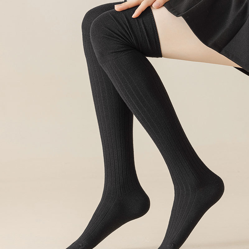 Kasjmier overknee sokken dames stapel sokken herfst en winter lange sokken dikke warme hoge sokken winter kniehoge sokken_voghion.com