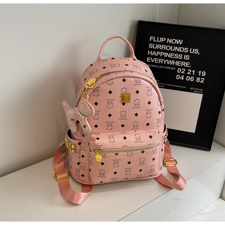2025 nueva mochila de gran capacidad para mujeres caricaturas lindas osos mochila de mujer impresión de estilo coreano mochila de moda