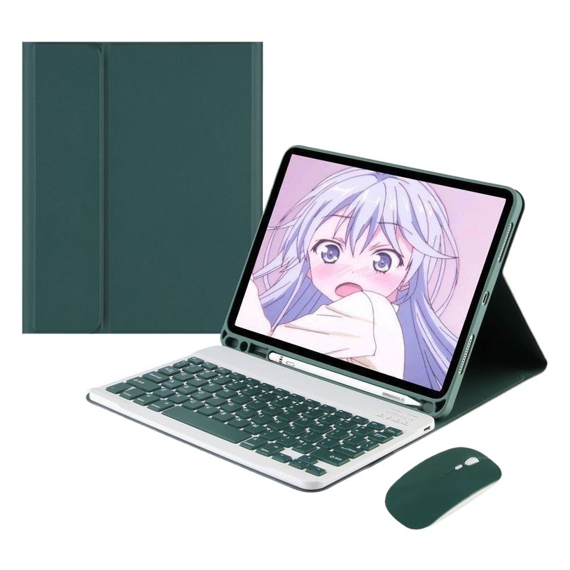 Funda protectora para teclado de iPad con succión magnética y ranura para lápiz, compatible con air62024pro11, funda protectora con soporte Bluetooth