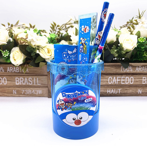 3317 Six Day Student Gifts Children's Cartoon Pen Holder Stationery Set Gift Box Back-to-School Bucket Kindergarten Hot Sale