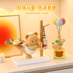 かわいいバター熊の鍵収納置物玄関入口下駄箱家庭装飾品新居礼