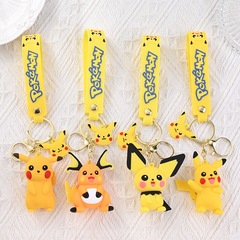 クリエイティブ漫画ピカチュウキーホルダー新しいソフトプラスチックポケモン人形カップルバッグペンダント小さなギフト卸売