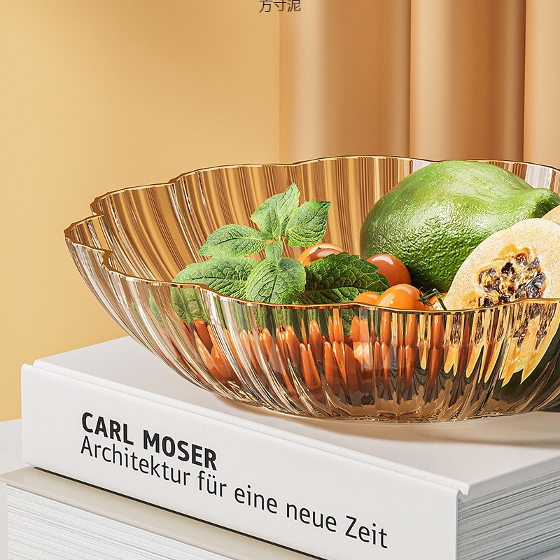 Sala de estar casera mesa de té bandeja de frutas de bocadillos bandeja de frutas de lujo ligero simple fábrica de dulces de frutas secas