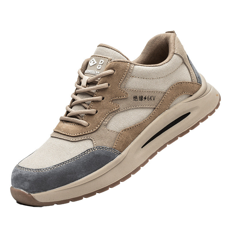 Zapatos de protección laboral transfronteriza de los hombres anti-Smashing anti-perforación de acero aislamiento de la cabeza sitio de trabajo viejo protección transpirable desodorante cómodo fábrica al por mayor