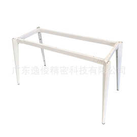 白色简约铁艺桌腿支架办公桌架工厂批发茶几餐台书桌底座金属台架