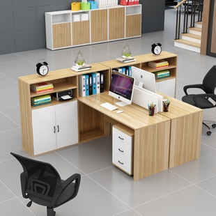 Simple modern office desk and chair combination office staff computer desk financial room single clerk office desk