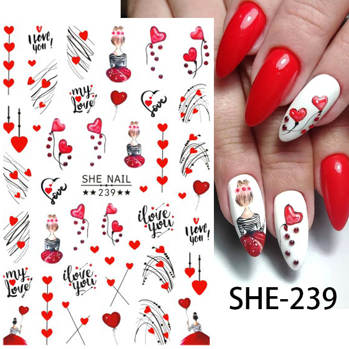 Valentine's Day Sweet Heart Shape Pet Nail Decoration Accessories 1 Piece display picture 1
