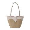 Straw summer shoulder bag for leisure, Korean style, 2023