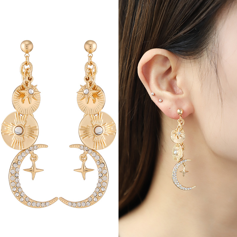 Kenjie diseño original europeo y americano moneda antigua colgante mujer transfronteriza cielo estrellado collar mágico pulsera pendientes traje femenino