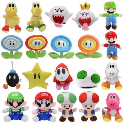 Kawaii Mario Bros Ice Fire Flower Anime Figure Soft Plush