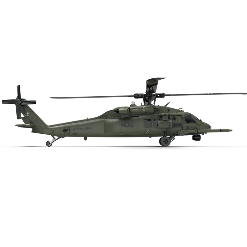 Yuxiang F09 Negro Águila UH60 de seis canales 3D truco de control remoto armado modelo de helicóptero no tripulado simulación de aviones de combate