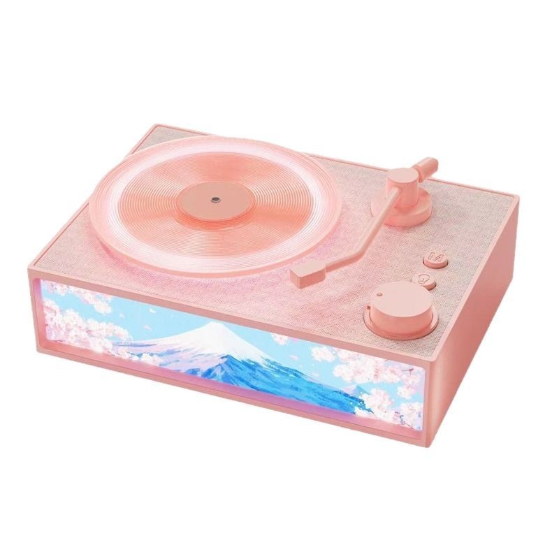 レトロなアロマディフューザー付きBluetoothスピーカーライト、ビニールレコードプレーヤー、ワイヤレススピーカー、ライトアート、ナイトライト、装飾品、クリエイティブなギフト|undefined