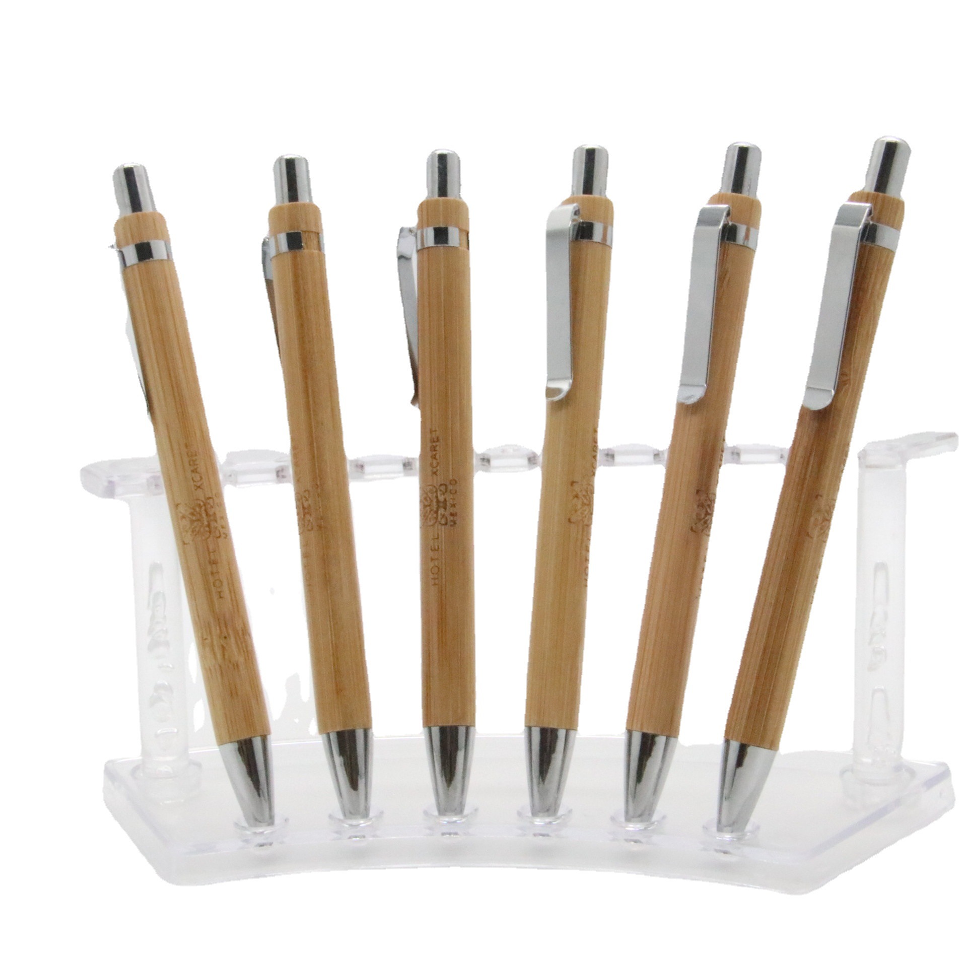 Bambú pluma de bambú empuje pluma accesorios de metal gancho 1,0mm azul negro recarga transfronteriza en stock