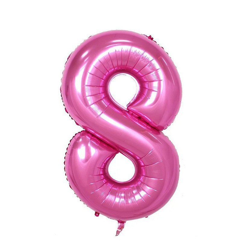 Globo de aluminio digital de 40 pulgadas, globo de aluminio con números grandes, versión delgada de 90 cm, varios colores de globos con números