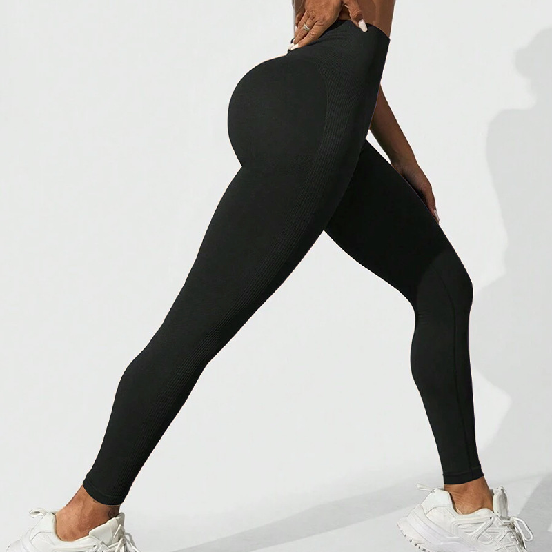 Venta caliente transfronteriza ropa de yoga sin costuras tallas grandes pantalones de yoga de línea sexy pantalones de mujer leggings deportivos delgados de secado rápido