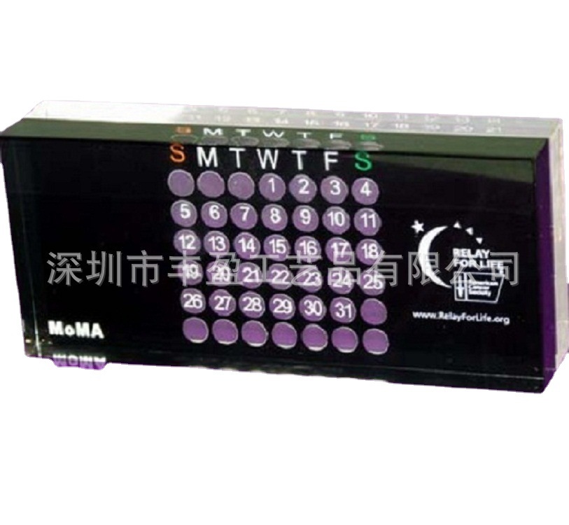 长期使用有机玻璃万年历 亚克力创意万年历生产厂家
