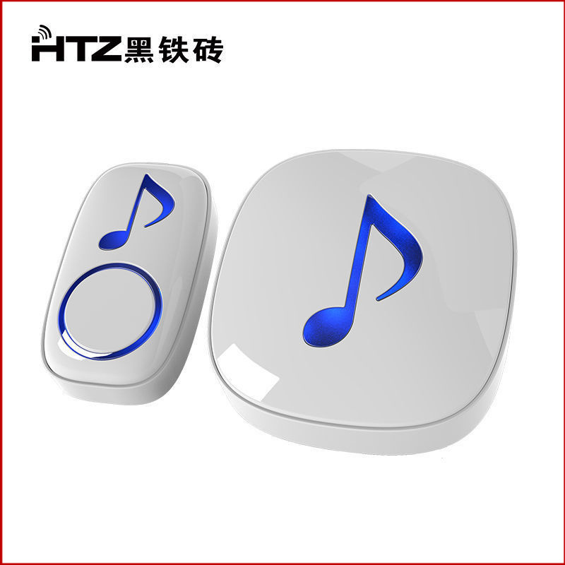 黑铁砖无线门铃远距离传输一拖二拖三呼叫器家用无线穿墙防水门铃