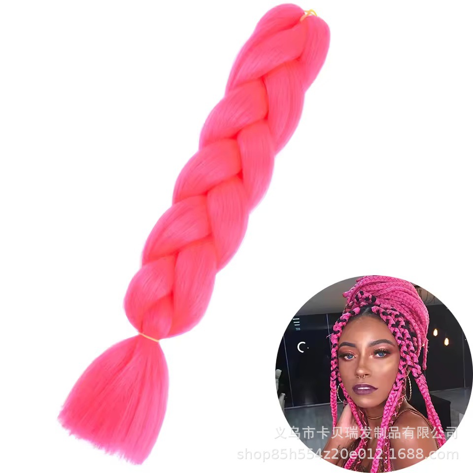 Xuchang pelucas al por mayor seda de alta temperatura teñido africano gran trenza jumbobraid fibra química colorida trenza sucia venta caliente