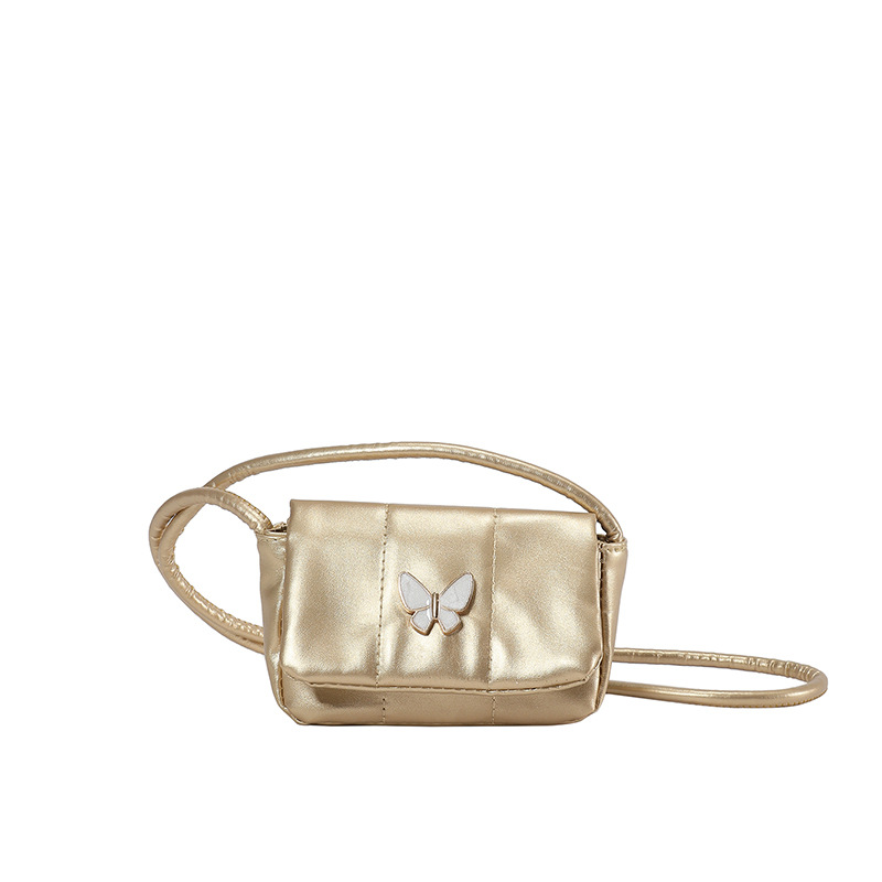 Bolso de axila con decoración de mariposa dulce 2024 textura Bolso femenino popular de este año nuevo bolso diagonal de un solo hombro mini francés